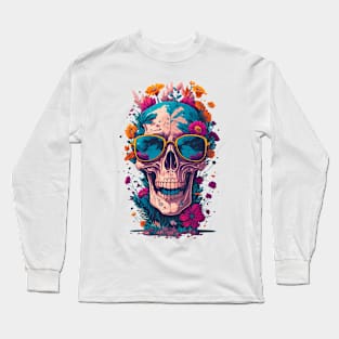 Skull Floral Long Sleeve T-Shirt